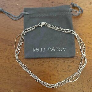 Silpada Rare Vintage .925 Silver Triple Strand Variant Chain, good condition.